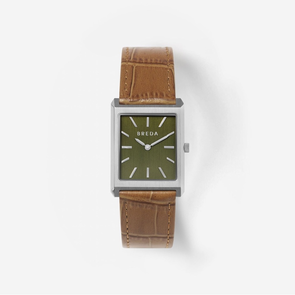 Holiday Gift! NEW Breda Virgil Croc-Embossed Luxury Watch